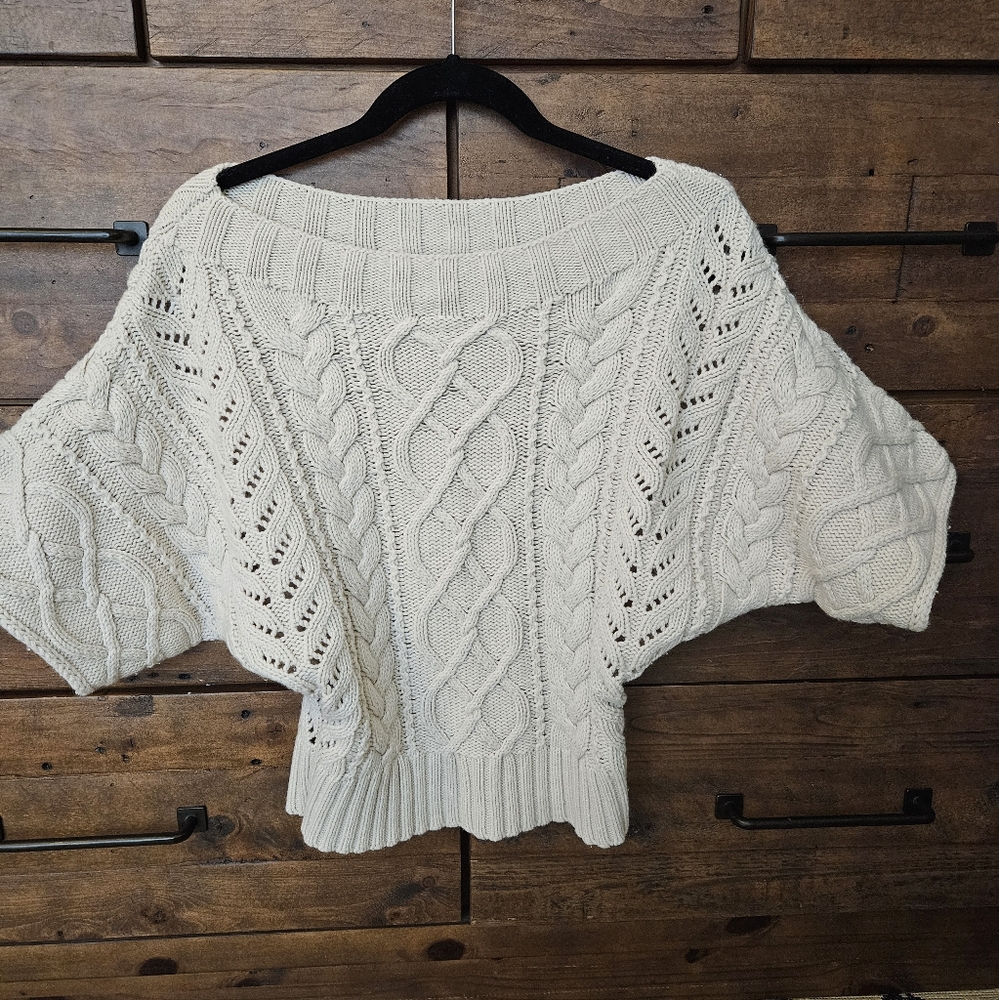 Express Crop Cable Knit Sweater